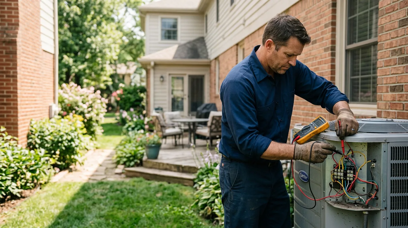 HVAC technician working near Sarahsville, OH
